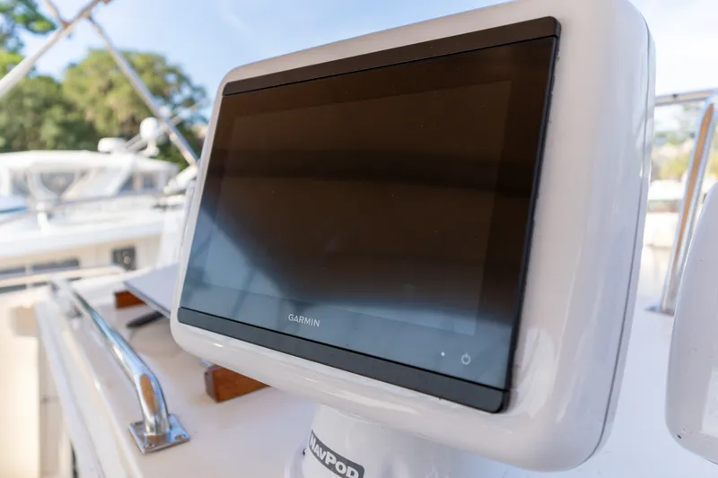 Slide: The Image of Garmin navigation display on 1998 Grand Banks 46 Classic yacht. - 82