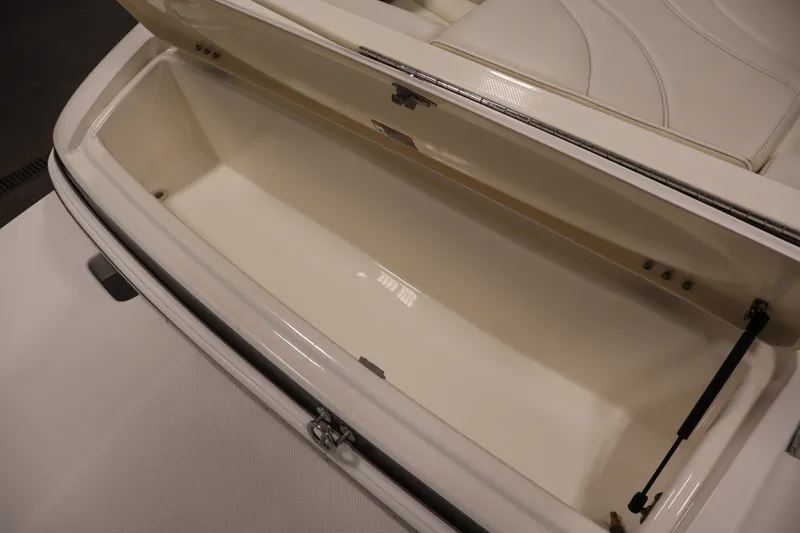 Slide: The Image of Open storage compartment in 2008 Maxum 1900 SR3 boat, showcasing spacious interior. - 35