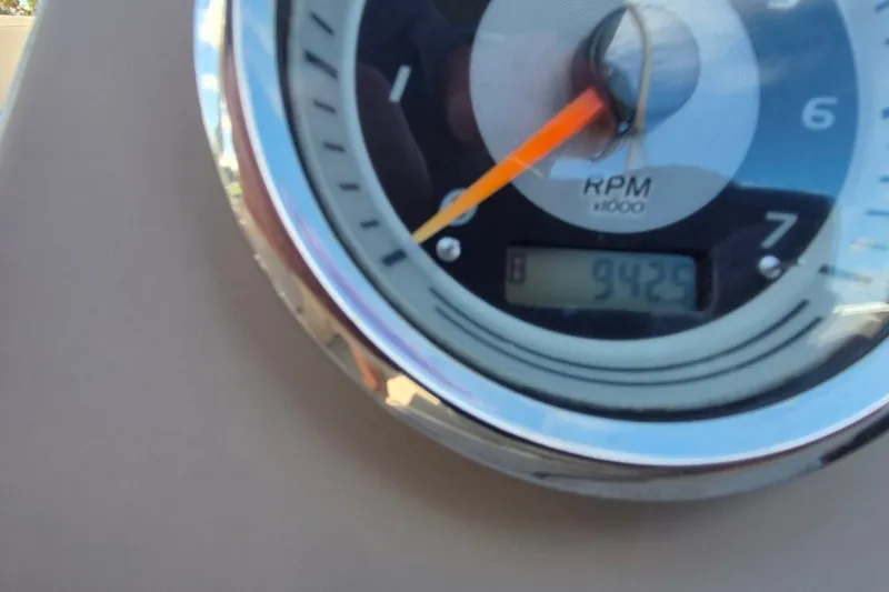 Slide: The Image of Close-up of Avalon VLS 2080 QL 2021 RPM gauge displaying 942.9. - 16