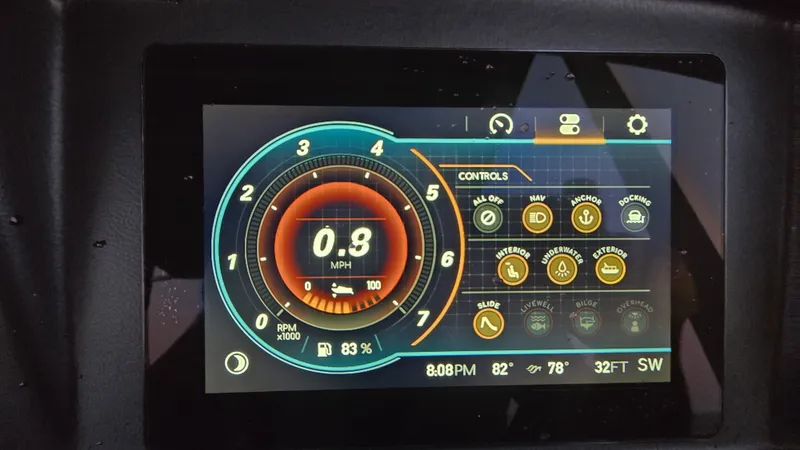 Slide: The Image of A digital dashboard displays speed, control settings, and environmental conditions. - 11