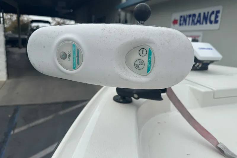 Slide: The Image of Close-up of iPilot Riptide ST control on 2012 Ranger 220 Bahia boat. - 14