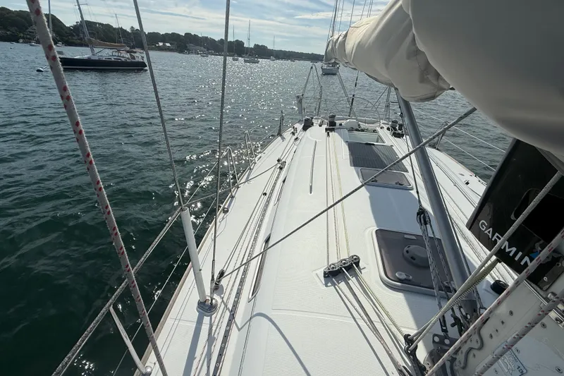 Slide: The Image of Sailing on a 2006 Beneteau First 44.7 yacht, calm waters, sunny day. - 10