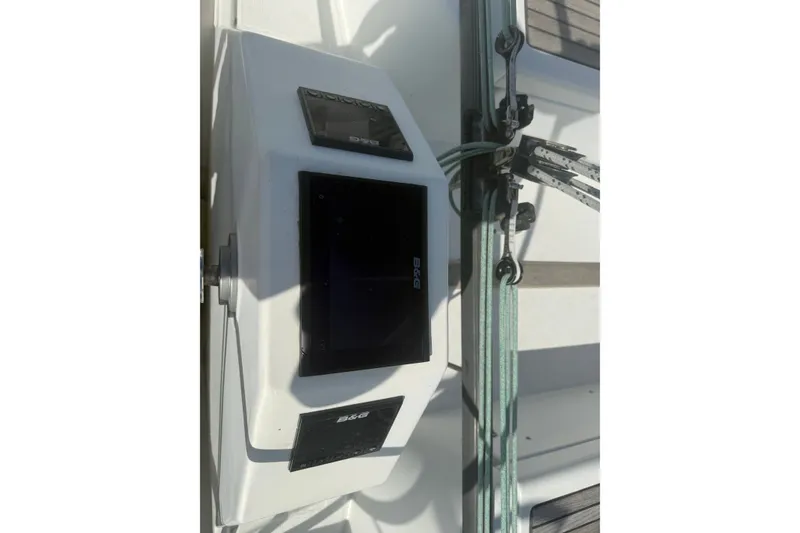 Slide: The Image of B&G navigation equipment on 2006 Beneteau First 44.7 sailboat deck. - 19