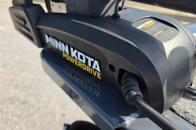 Slide: The Image of Minn Kota PowerDrive motor on 2019 Tracker Pro Guide V-16 SC boat. - 20