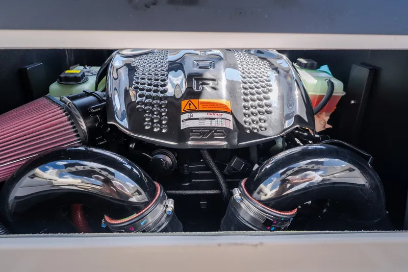 Slide: The Image of Engine of 2027 Tigé Ultré 23ZX boat, featuring advanced components and design. - 61