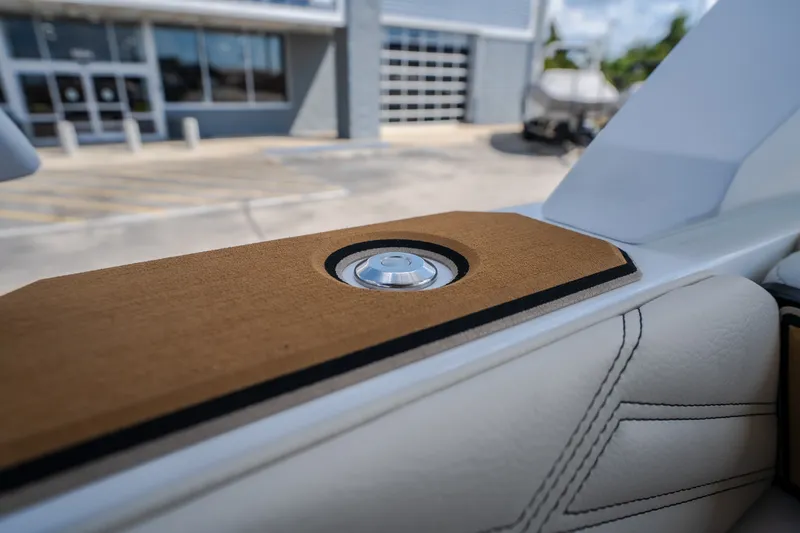 Slide: The Image of 2027 Tigé Ultré 23ZX interior detail with premium stitching and sleek design. - 51