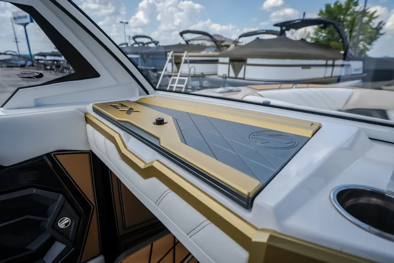 Slide: The Image of 2027 Tigé Ultré 23ZX boat interior with sleek design and luxurious finishes. - 47