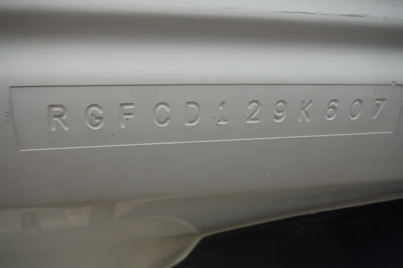Slide: The Image of Hull identification number on a 2007 Monterey 330 Sport Yacht. - 41