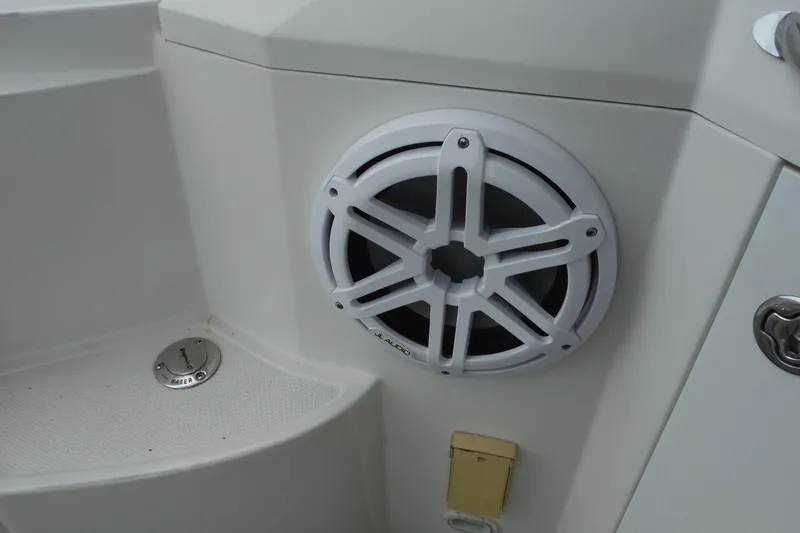 Slide: The Image of Speaker on 2007 Monterey 330 Sport Yacht, featuring JL Audio marine sound system. - 40