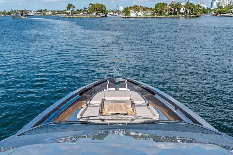 Slide: The Image of Luxury Pershing GTX 80 yacht cruising on a sunny day, 2025 model. - 37