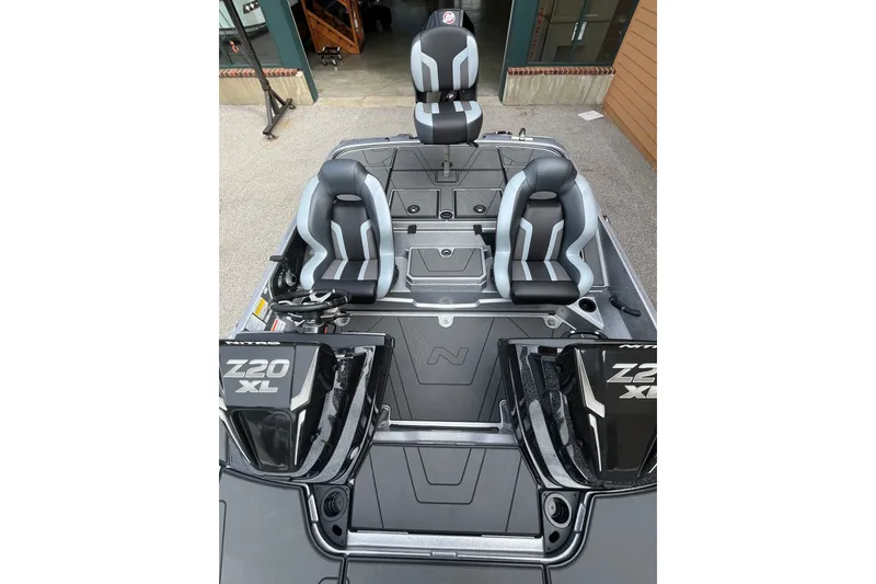 Slide: The Image of 2027 Nitro Z20 XL Pro boat interior with sleek seating and modern design. - 5