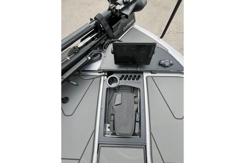 Slide: The Image of 2027 Nitro Z20 XL Pro boat dashboard with Garmin electronics and control panel. - 10