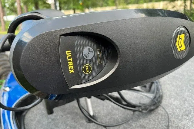 Slide: The Image of Trolling motor on 2027 Nitro Z21 XL Pro boat, featuring Ultrex technology. - 15