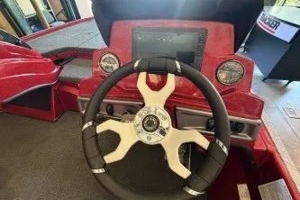 Slide: The Image of Steering wheel and dashboard of 2027 Nitro Z19 XL Pro boat. - 3