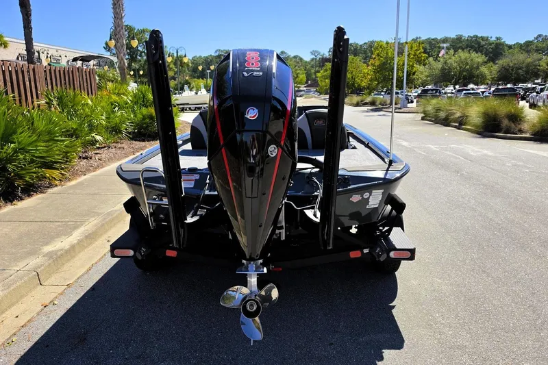 Slide: The Image of Rear view of 2026 Ranger ALPHA 208 boat with powerful outboard motor. - 7
