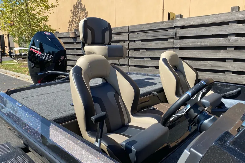 Slide: The Image of 2027 Nitro Z20 XL Pro boat with Mercury Pro XS engine, featuring sleek seating and modern design. - 3