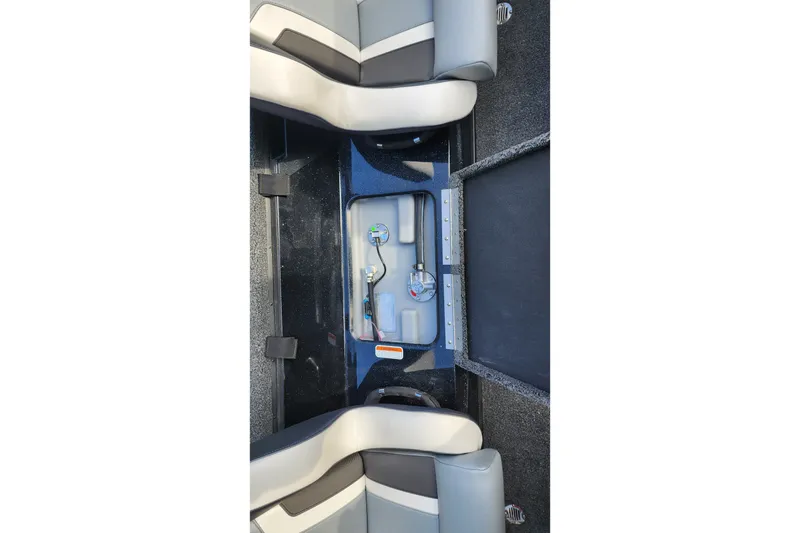 Slide: The Image of Interior view of 2027 Nitro Z18 XL Pro boat seating and storage compartment. - 63