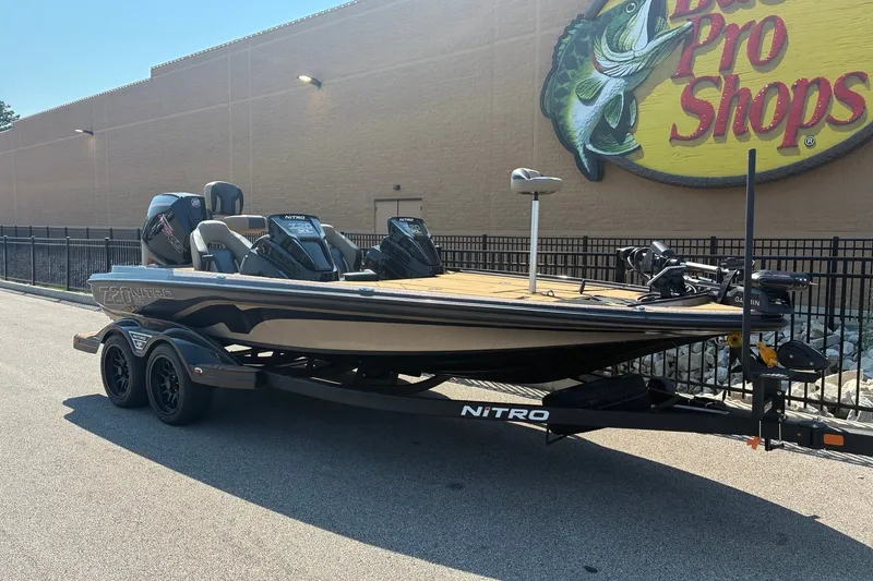Slide: The Image of 2027 Nitro Z20 XL Pro boat parked outside Bass Pro Shops. - 5