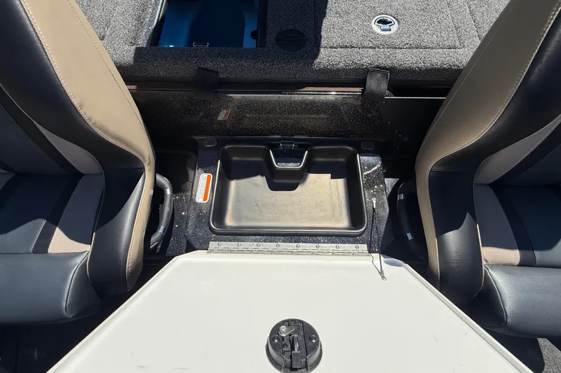 Slide: The Image of Interior of 2027 Nitro Z20 XL Pro boat showing seating and storage compartments. - 24