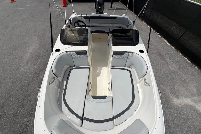 Slide: The Image of 2024 Bayliner Element M17 with spacious cockpit and comfortable seating. - 35