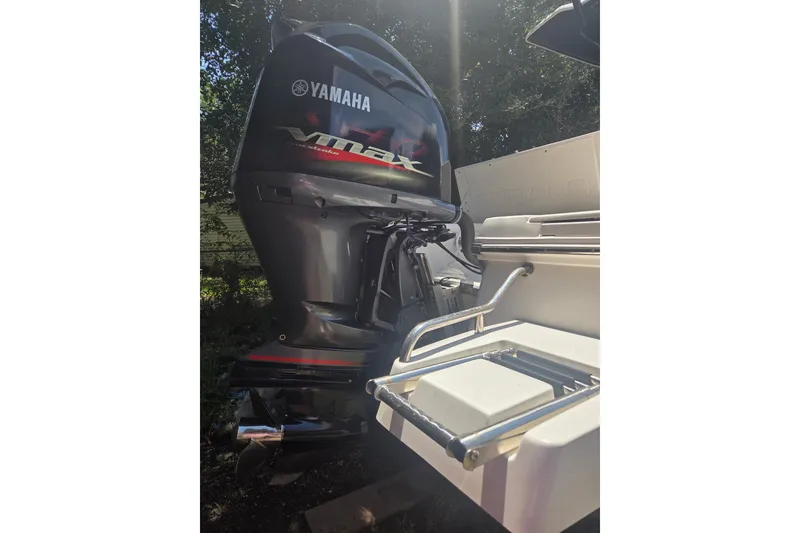 Slide: The Image of 2019 Robalo 226 Cayman with Yamaha VMAX outboard motor in sunlight. - 15