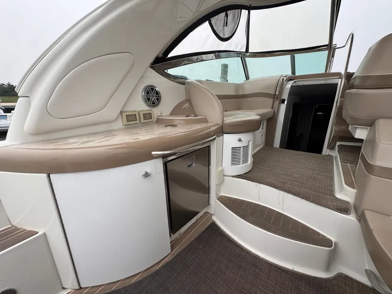 Slide: The Image of Interior of a 2016 Formula 40 Performance Cruiser with sleek seating and modern amenities. - 19