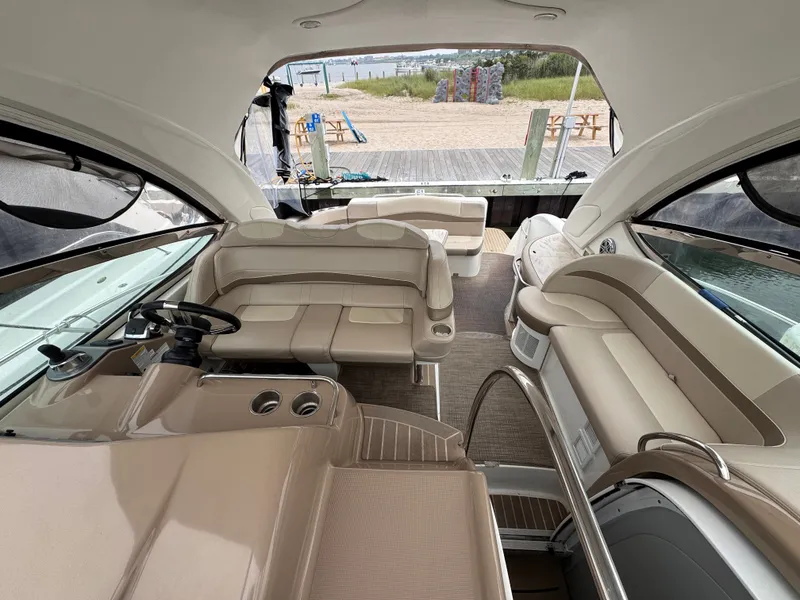 Slide: The Image of Interior of a 2016 Formula 40 Performance Cruiser with sleek seating and a modern helm station. - 15