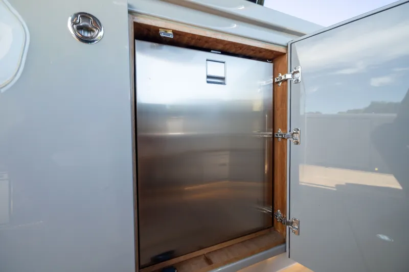 Slide: The Image of Stainless steel cabinet on 2023 Pardo Yachts 43, showcasing sleek design and functionality. - 40