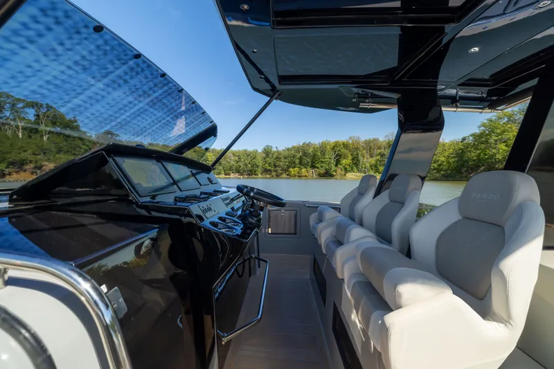 Slide: The Image of Luxurious interior of 2023 Pardo Yachts 43, featuring sleek design and comfortable seating. - 32