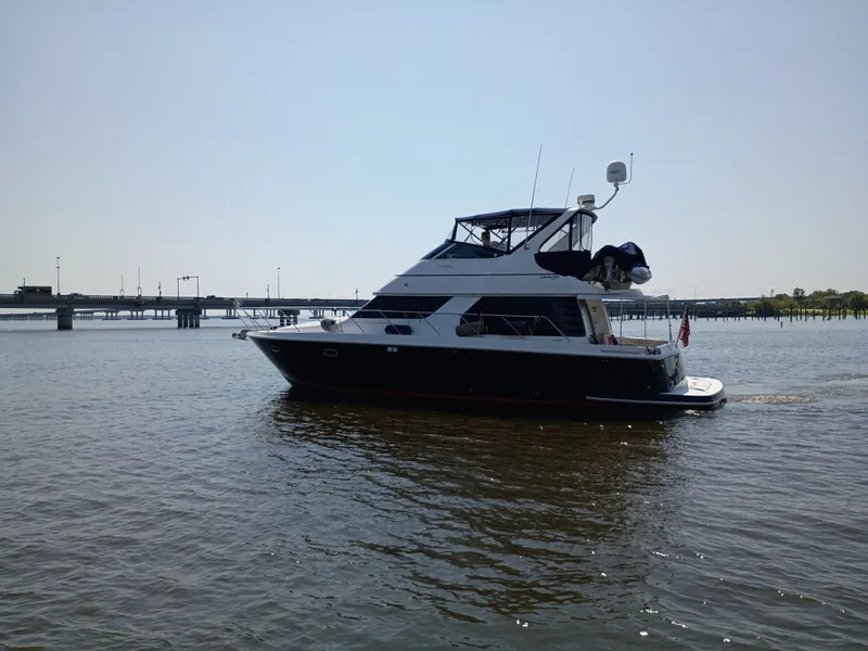Slide: The Image of Carver Yachts 450 Voyager Pilothouse 2002 - 2