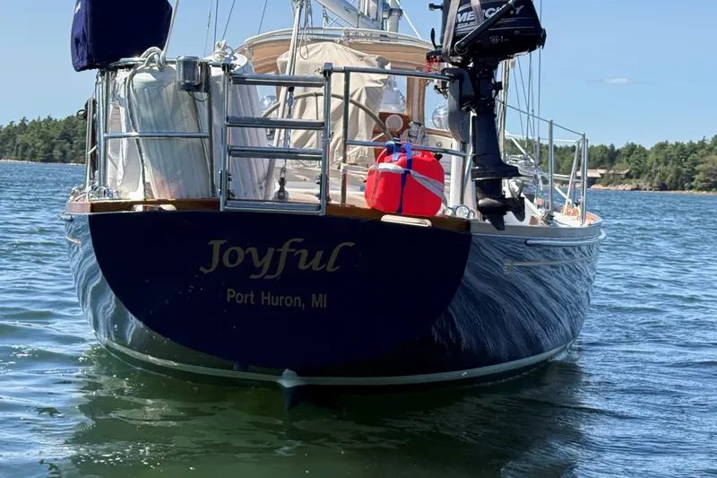 Slide: The Image of 1984 Hinckley Sou'wester 42 sailboat named "Joyful" on water, Port Huron, MI. - 8