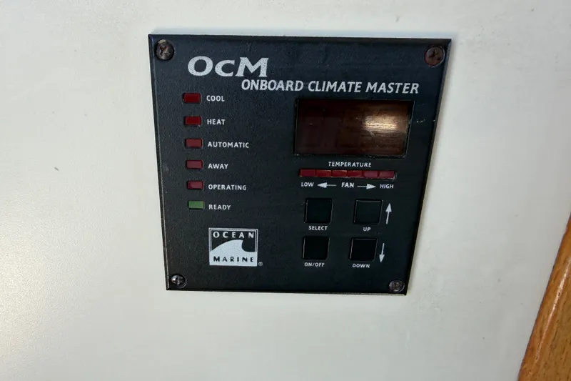 Slide: The Image of Onboard climate control panel of a 2001 Nordic Tug 32 boat. - 51