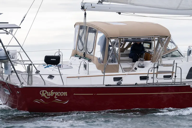 Slide: The Image of Sailing yacht "Rubycon" on water, Passport Vista 515 Center Cockpit, 2008 model. - 6