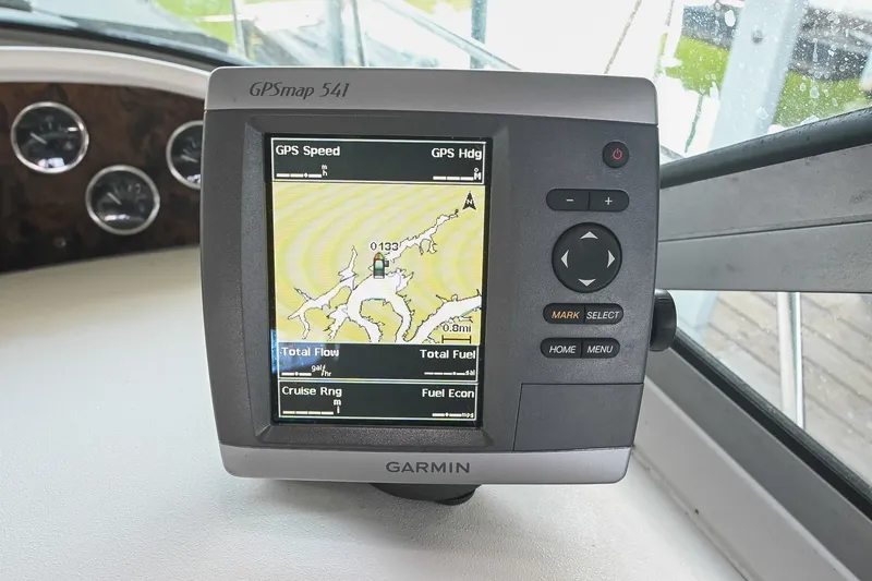 Slide: The Image of Garmin GPSmap 541 on 2001 Sea Ray 340 Sundancer boat dashboard. - 23