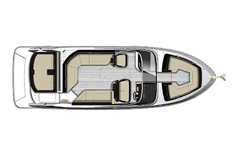 Slide: The Image of Manufacturer Provided Image: Top view of 2019 Sea Ray SLX 280 boat layout. - 38