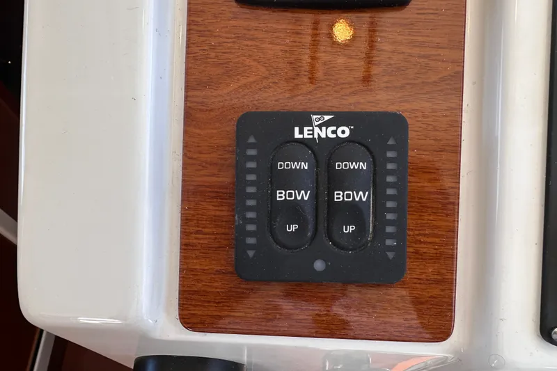 Slide: The Image of Lenco trim tab control panel on 2011 Beneteau Swift Trawler 34 boat. - 49