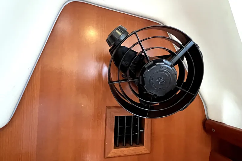 Slide: The Image of Interior fan on 2006 Beneteau Oceanis 393 yacht, mounted on wooden panel. - 25