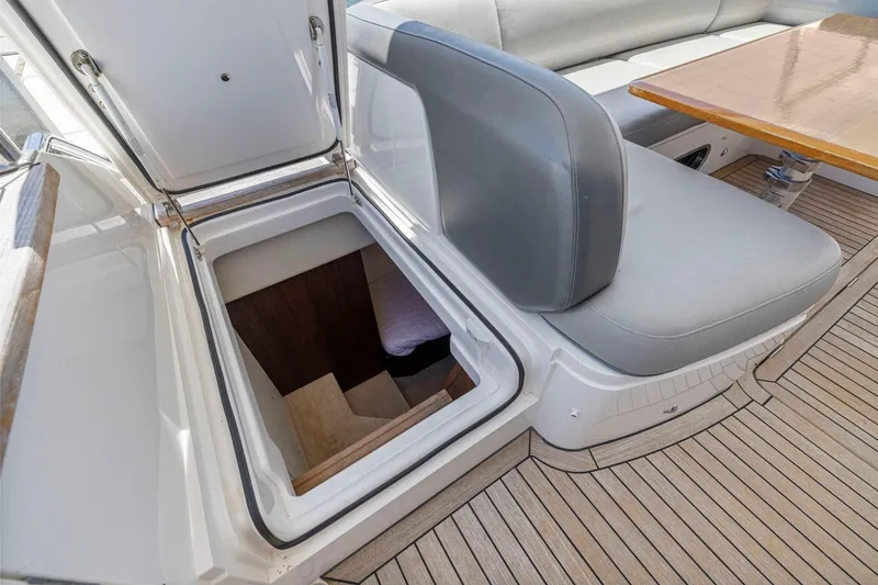 Slide: The Image of Hatch opening to lower deck on 2015 Princess 60 Flybridge Motor Yacht. - 48