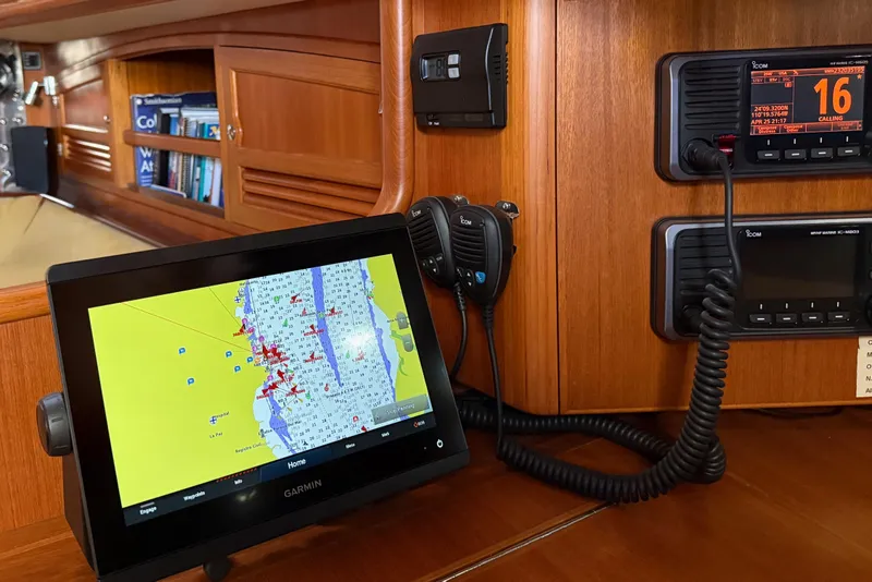 Slide: The Image of Garmin display at the nav station  - 55
