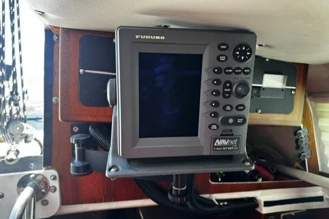 Slide: The Image of Furuno NAVnet marine navigation system on 1973 Custom BILL LEE 40 sailboat. - 18
