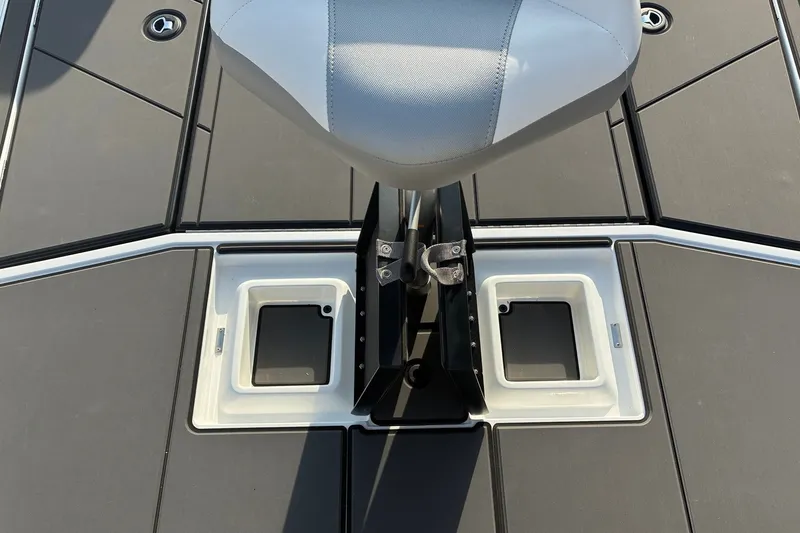 Slide: The Image of 2026 Nitro Z21 XL Pro boat seat and deck with storage compartments. - 12