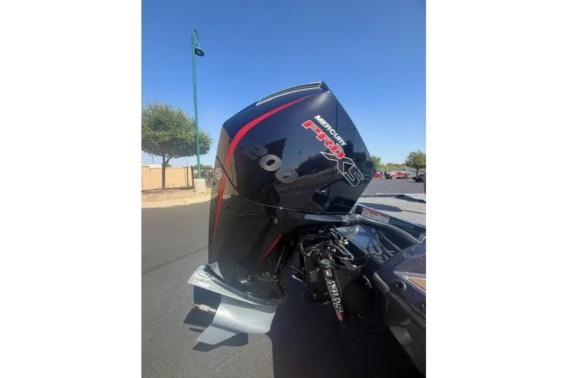 Slide: The Image of 2027 Nitro Z19 XL Pro with Mercury Pro XS 200 engine in outdoor setting. - 7