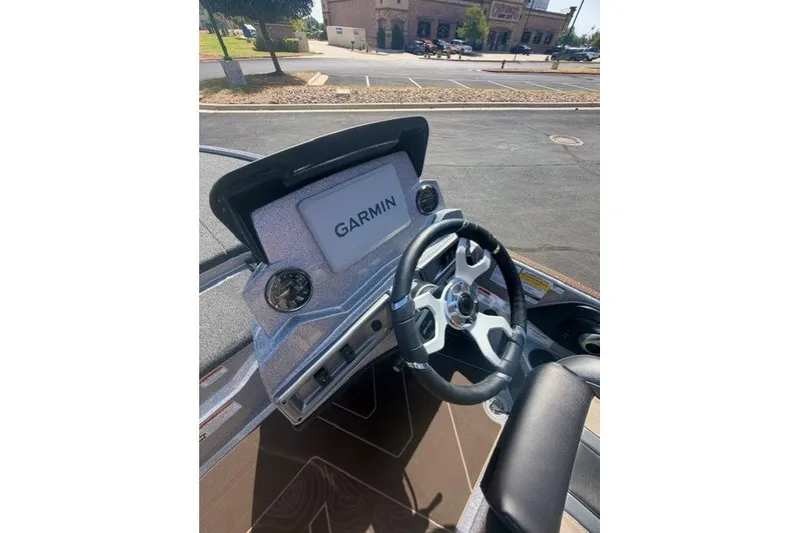 Slide: The Image of Dashboard of a 2027 Nitro Z19 XL Pro boat featuring a Garmin display. - 9