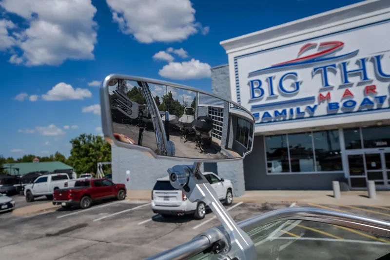 Slide: The Image of Reflection in MasterCraft X26 mirror at Big Thunder Marine dealership, 2020 model. - 30