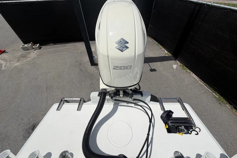 Slide: The Image of 2021 Dusky 227 Open Fisherman boat with Suzuki 200 outboard motor. - 70
