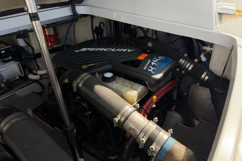 Slide: The Image of Engine compartment of a 2003 Formula 37 Performance Cruiser with Mercury 8.1S HO engine. - 52