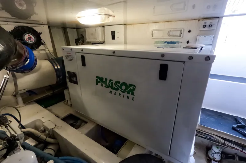 Slide: The Image of Engine room of 2003 Viking 48 Convertible with Phasor Marine generator. - 29