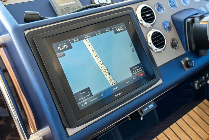 Slide: The Image of Garmin navigation system on 2006 Fairline Targa 47 GT yacht dashboard. - 43
