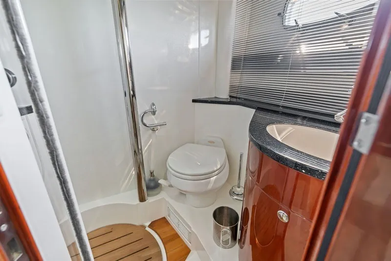 Slide: The Image of Luxurious bathroom in 2006 Fairline Targa 47 GT yacht with modern fixtures. - 59