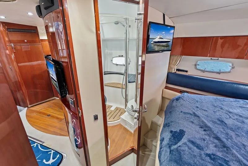 Slide: The Image of Luxurious interior of 2006 Fairline Targa 47 GT yacht with modern amenities. - 52